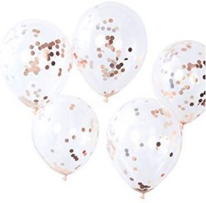 balon transparent confettis